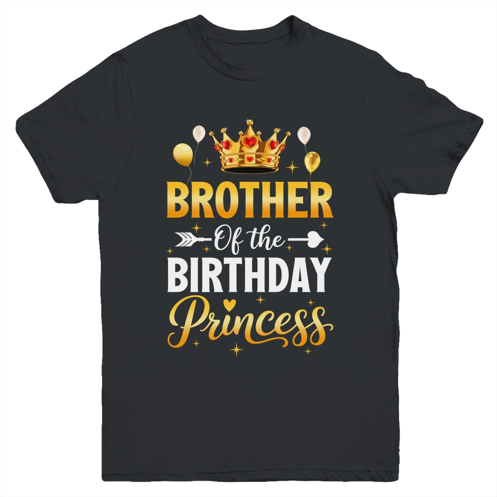 Brother Of The Birthday Princess Birthday Girl Family Kid Youth Shirt | teecentury