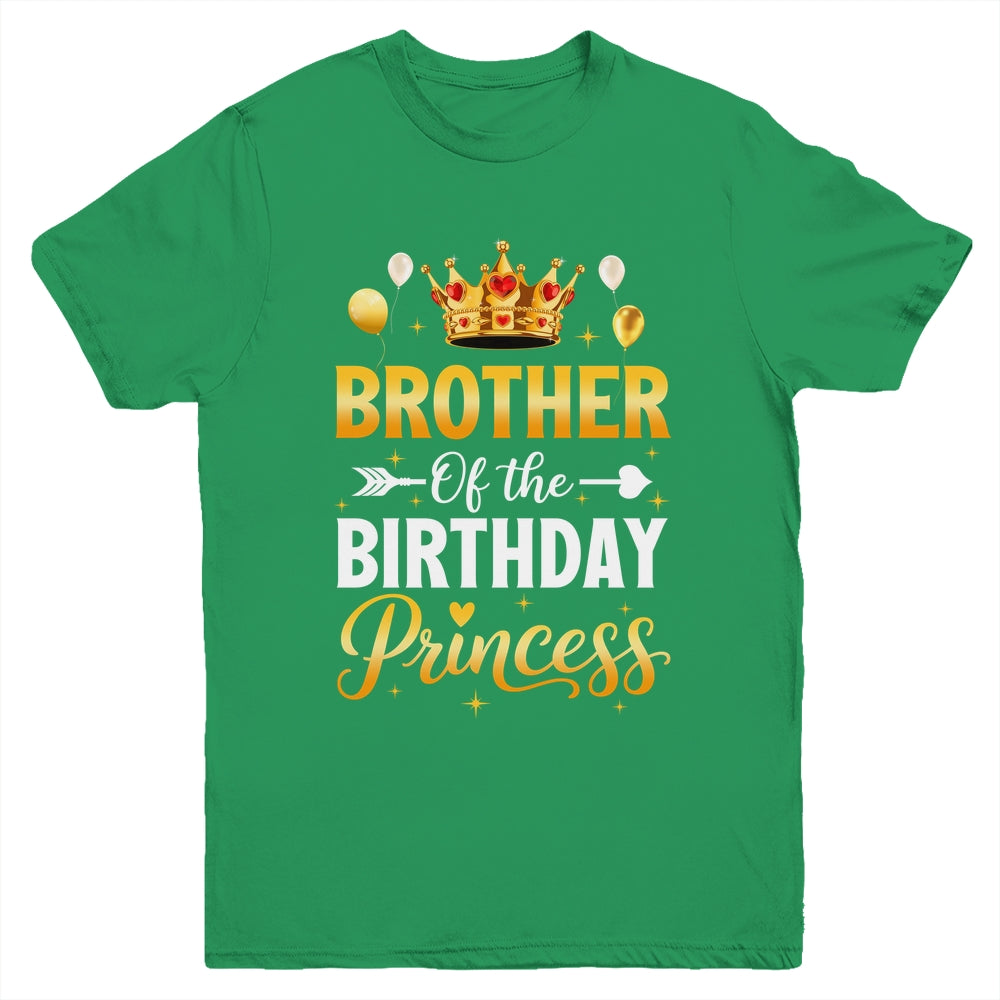 Brother Of The Birthday Princess Birthday Girl Family Kid Youth Shirt | teecentury