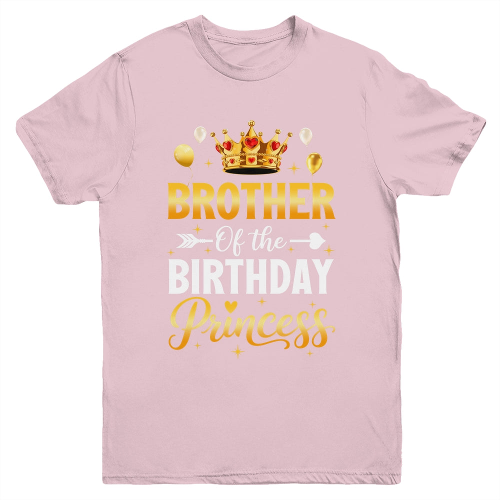 Brother Of The Birthday Princess Birthday Girl Family Kid Youth Shirt | teecentury