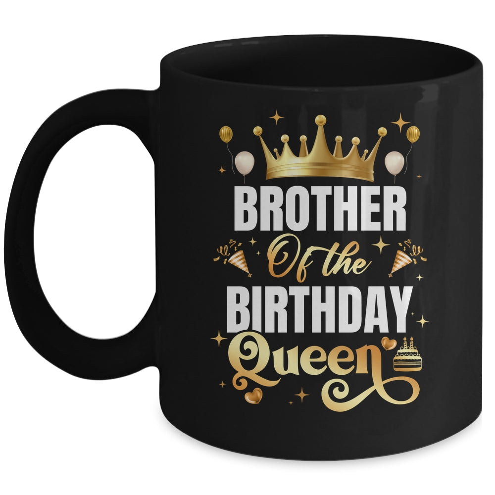 Brother Of The Birthday Queen Funny Matching Birthday Party Mug | teecentury