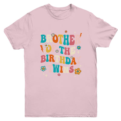Brother Of The Birthday Twins Boys Girls Party Retro Bday Youth Shirt | teecentury