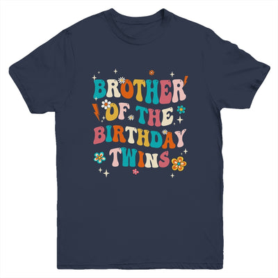 Brother Of The Birthday Twins Boys Girls Party Retro Bday Youth Shirt | teecentury