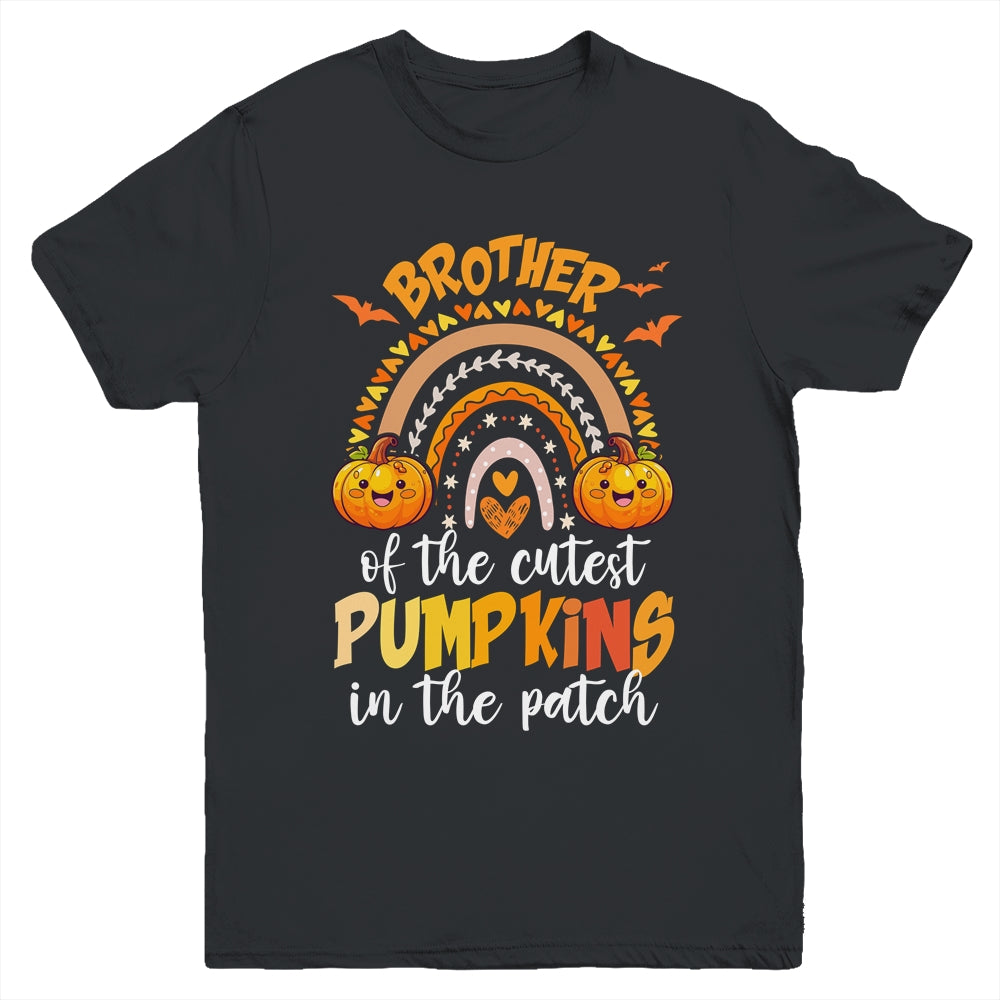 Brother Of The Cutest Pumpkins In The Patch Halloween Rainbow Youth Shirt | teecentury