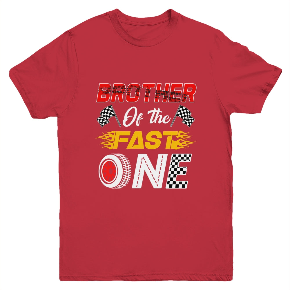 Brother Of The Fast One 1st Birthday Race Car Family Youth Shirt | teecentury