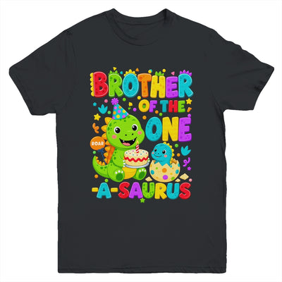 Brother Of The One-A-Saurus 1St Birthday Boy T-Rex Dinosaur Youth Shirt | teecentury