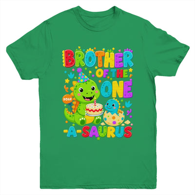 Brother Of The One-A-Saurus 1St Birthday Boy T-Rex Dinosaur Youth Shirt | teecentury