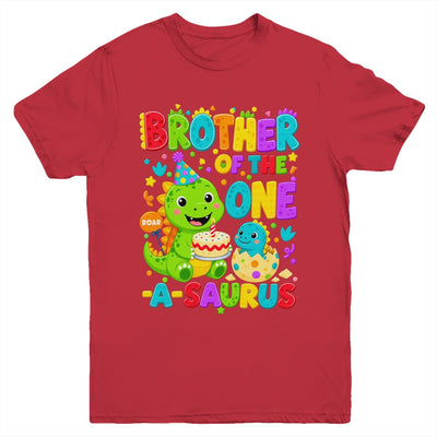 Brother Of The One-A-Saurus 1St Birthday Boy T-Rex Dinosaur Youth Shirt | teecentury