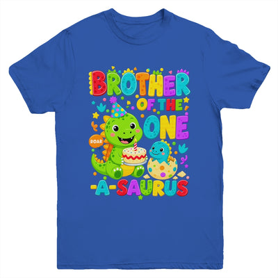 Brother Of The One-A-Saurus 1St Birthday Boy T-Rex Dinosaur Youth Shirt | teecentury
