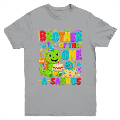 Brother Of The One-A-Saurus 1St Birthday Boy T-Rex Dinosaur Youth Shirt | teecentury