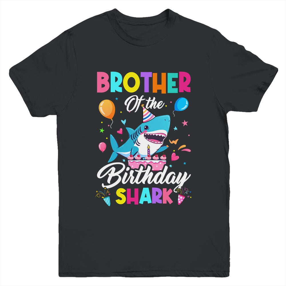 Brother Of The Shark Birthday Boy Girl Party Family Group Youth Shirt | teecentury