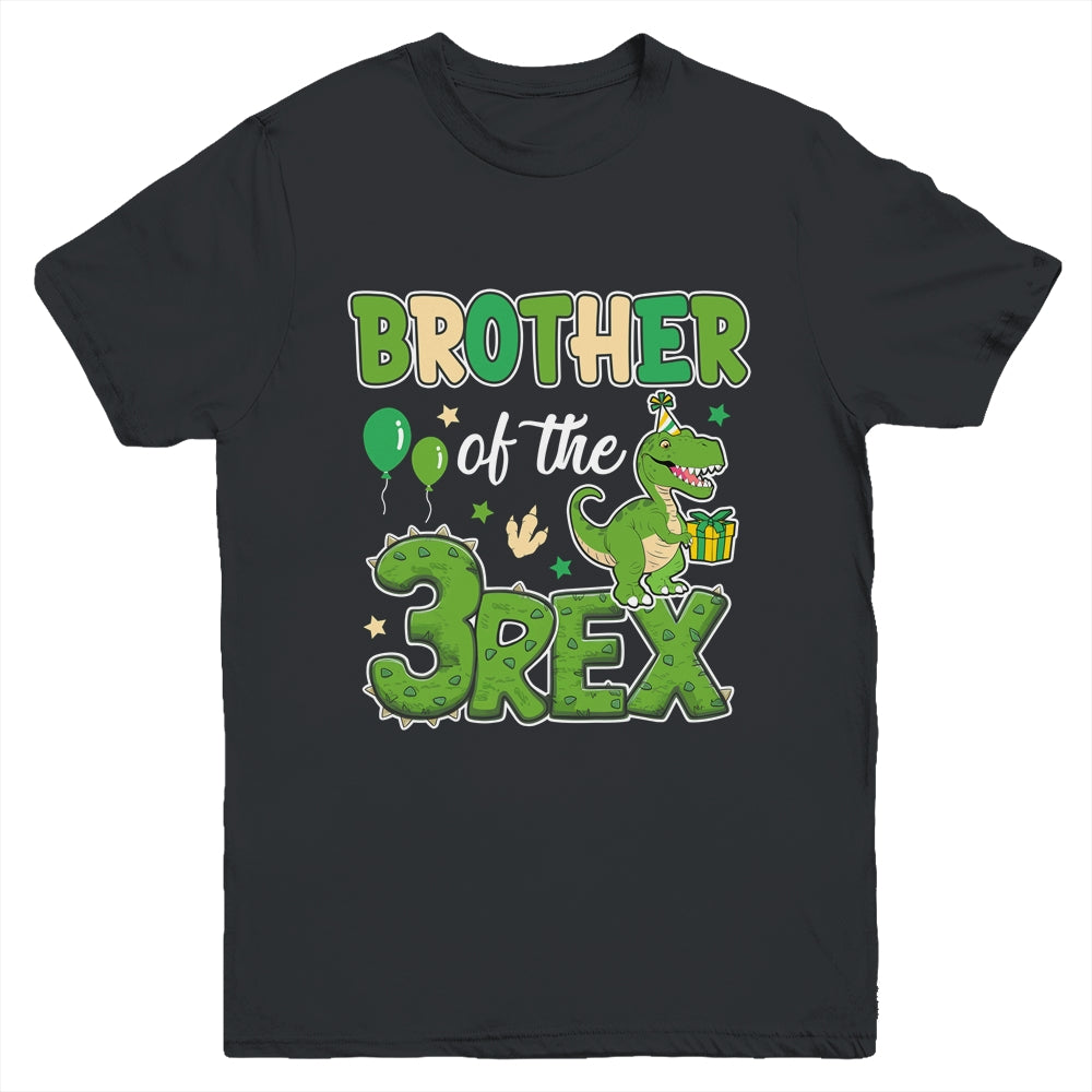 Brother Of The Three Rex Birthday Dinosaur Family Matching Youth Shirt | teecentury