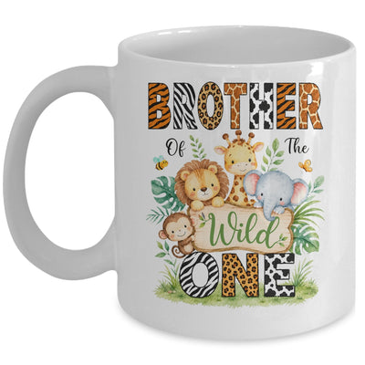 Brother Of The Wild One First Birthday Boy Jungle Safari Mug | teecentury