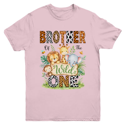 Brother Of The Wild One First Birthday Boy Jungle Safari Youth Shirt | teecentury