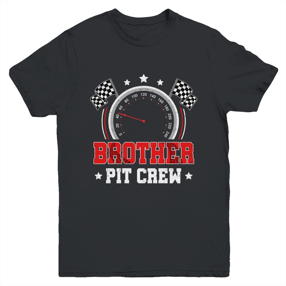 Brother Pit Crew Race Car Birthday Party Racing Family Youth Shirt | teecentury