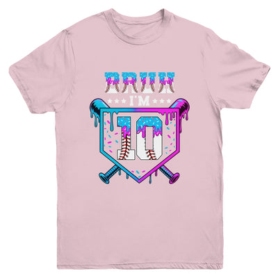 Bruh 10th Birthday Boy Baseball Ice Cream Drip 10 Years Old Boy Youth Shirt | teecentury