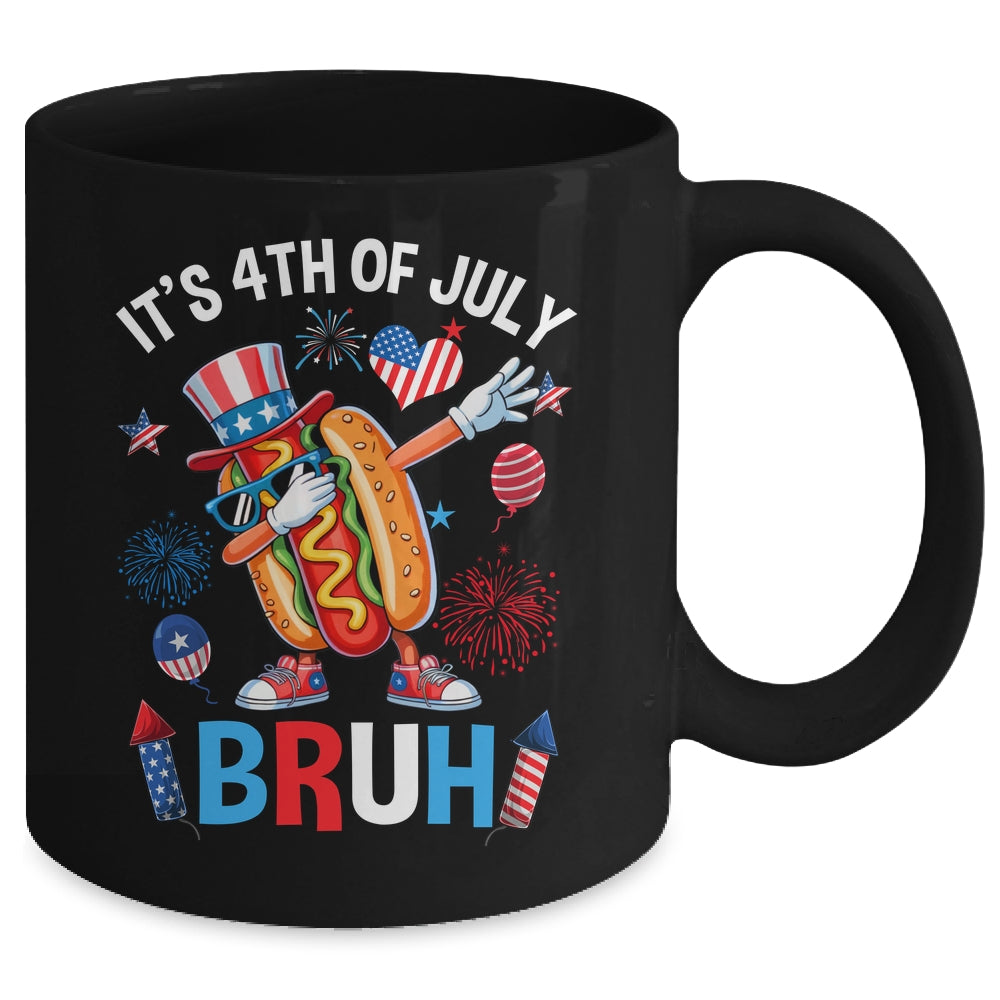 Bruh 4th Of July Boys Kids Hotdog Funny Fourth Of July Mug | teecentury