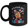 Bruh 4th Of July Boys Kids Hotdog Funny Fourth Of July Mug | teecentury