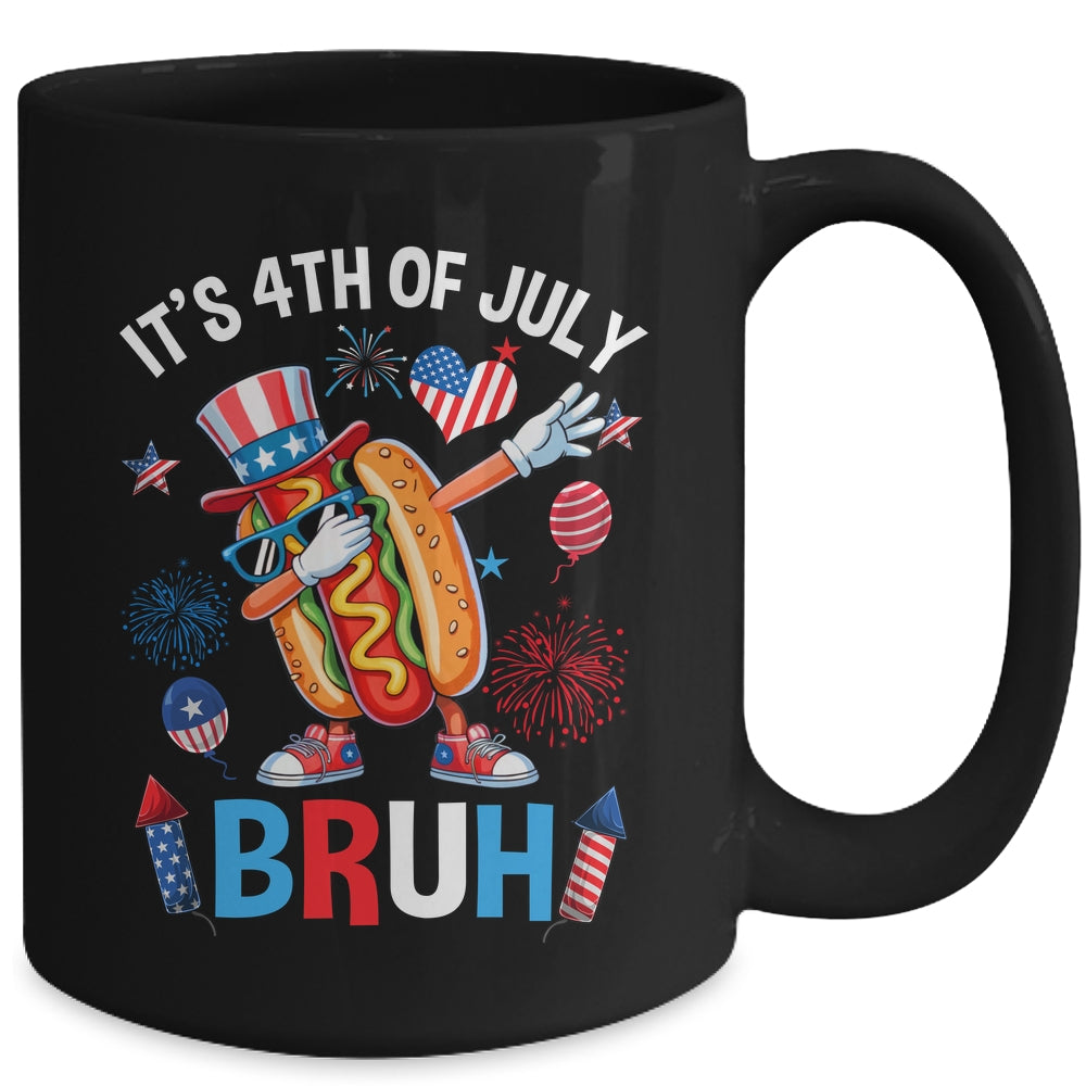 Bruh 4th Of July Boys Kids Hotdog Funny Fourth Of July Mug | teecentury