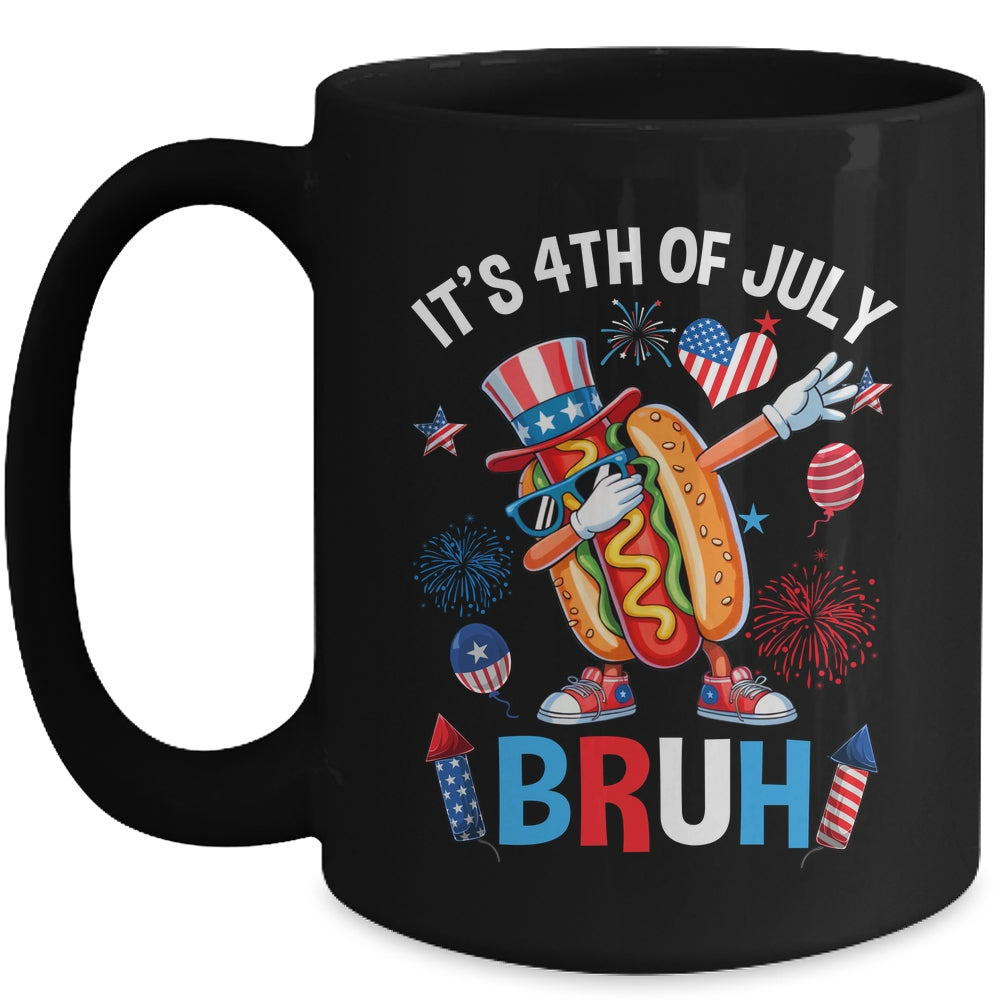 Bruh 4th Of July Boys Kids Hotdog Funny Fourth Of July Mug | teecentury