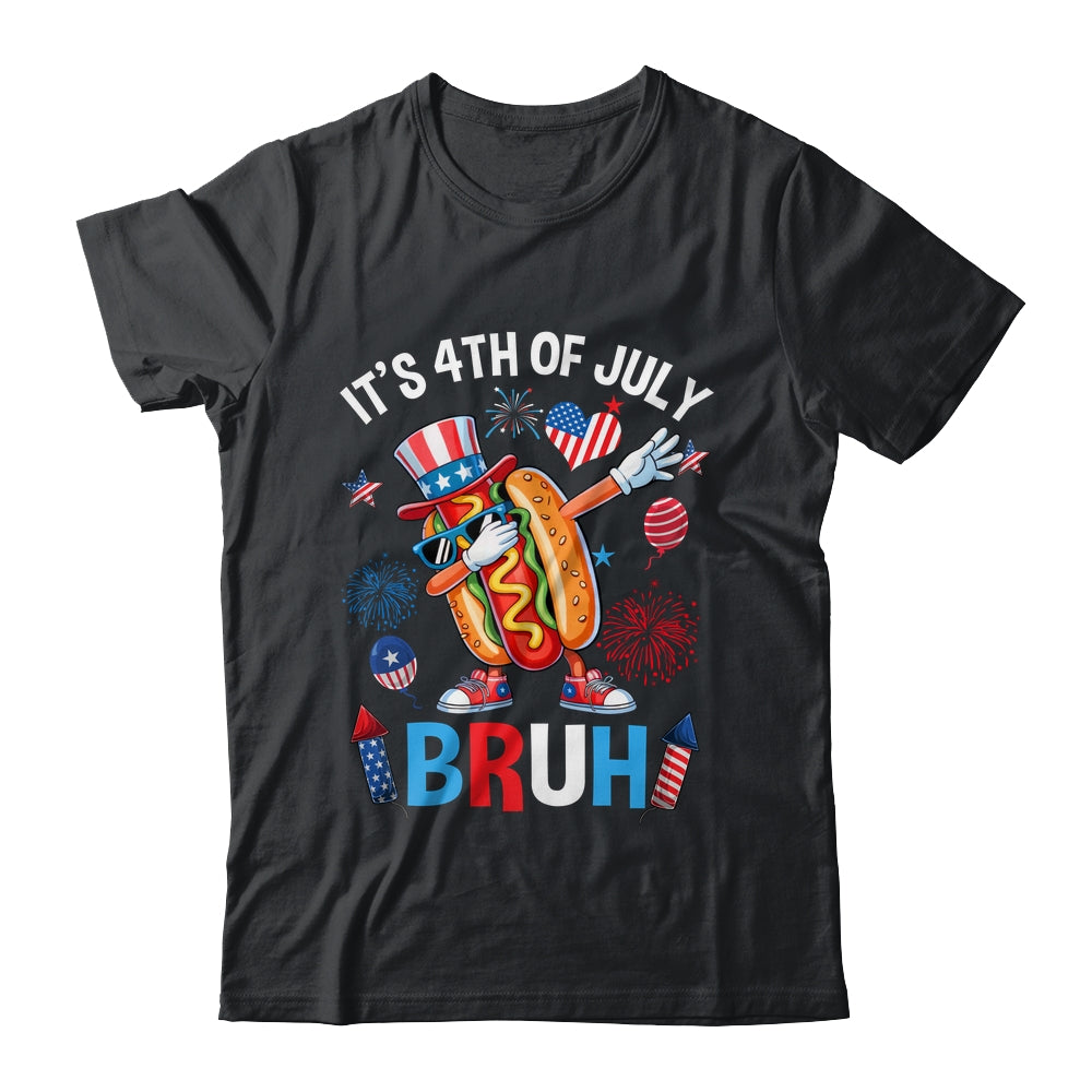 Bruh 4th Of July Boys Kids Hotdog Funny Fourth Of July Shirt & Hoodie | teecentury