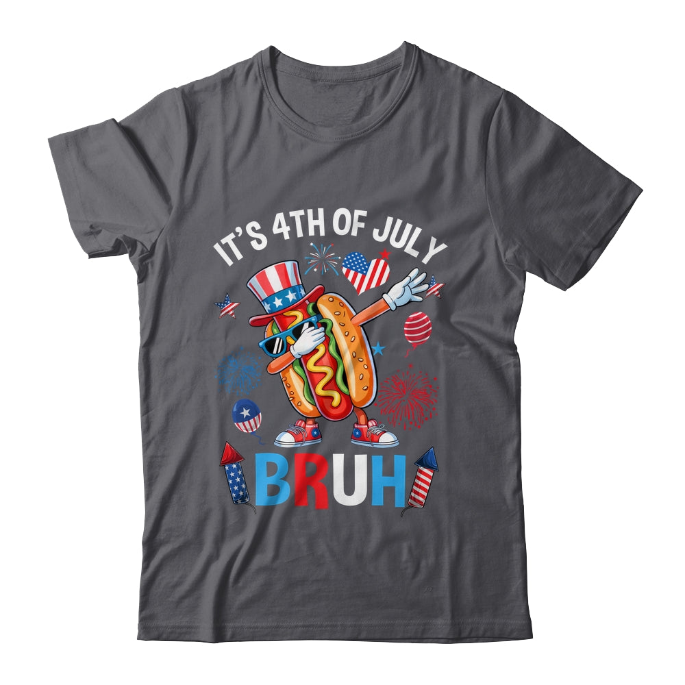 Bruh 4th Of July Boys Kids Hotdog Funny Fourth Of July Shirt & Hoodie | teecentury