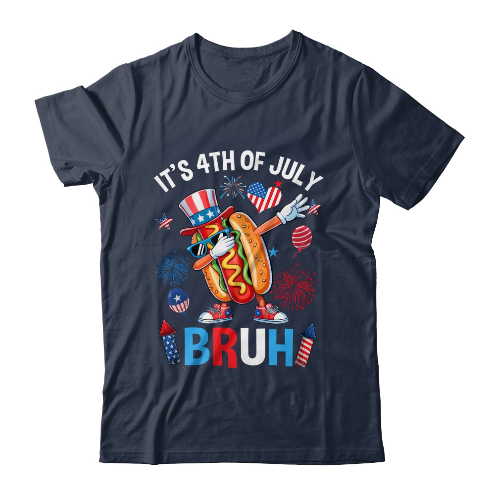 Bruh 4th Of July Boys Kids Hotdog Funny Fourth Of July Shirt & Hoodie | teecentury