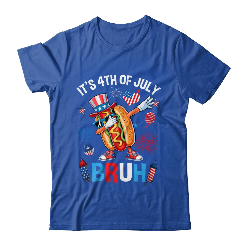 Bruh 4th Of July Boys Kids Hotdog Funny Fourth Of July Shirt & Hoodie | teecentury