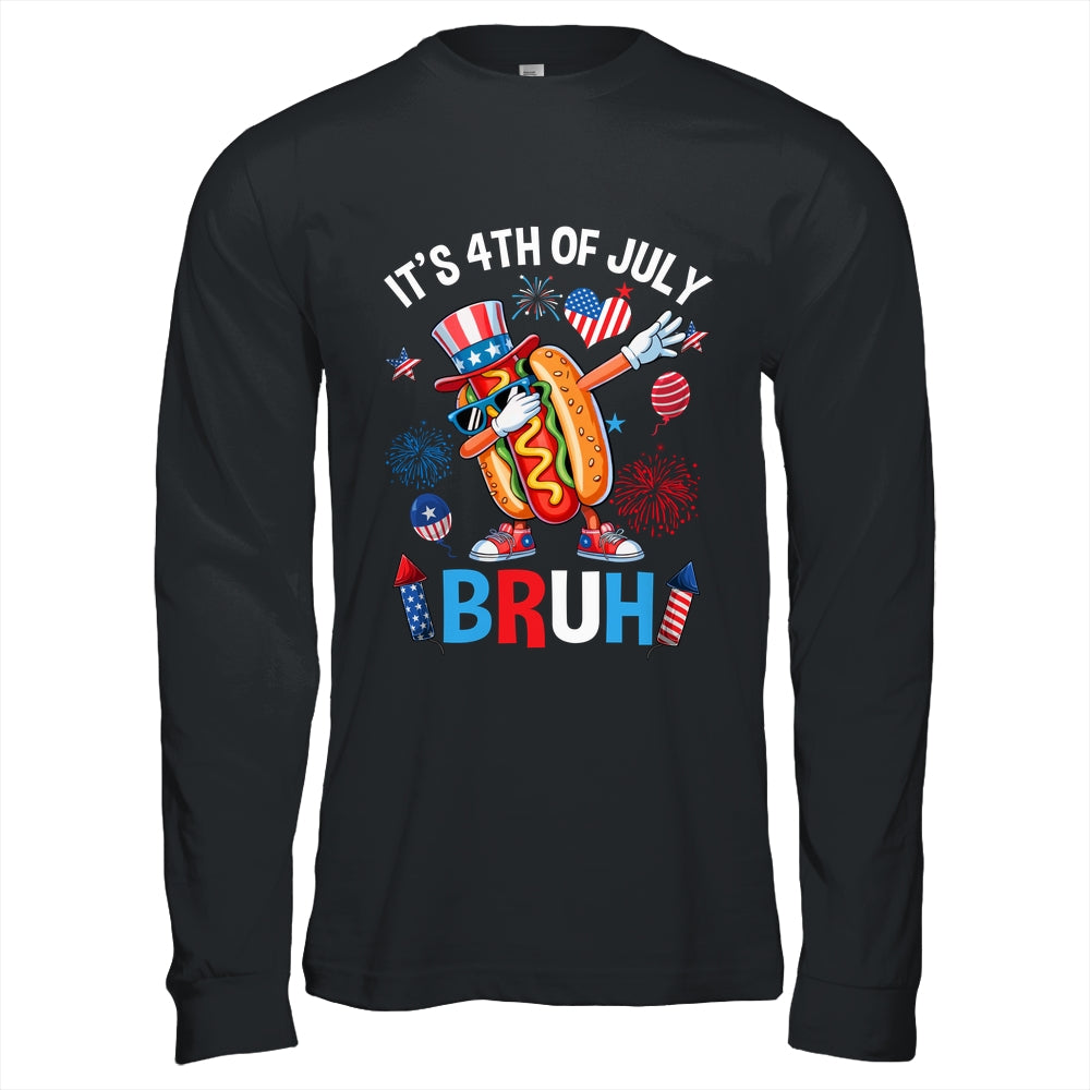 Bruh 4th Of July Boys Kids Hotdog Funny Fourth Of July Shirt & Hoodie | teecentury