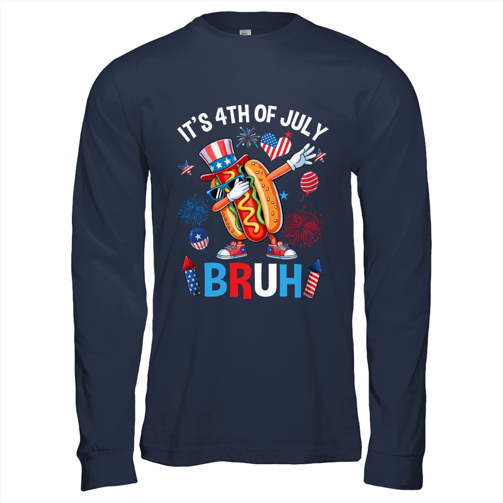 Bruh 4th Of July Boys Kids Hotdog Funny Fourth Of July Shirt & Hoodie | teecentury