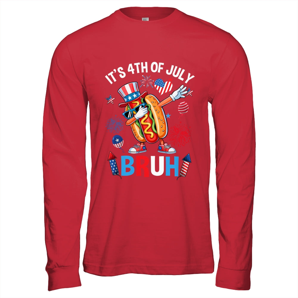 Bruh 4th Of July Boys Kids Hotdog Funny Fourth Of July Shirt & Hoodie | teecentury