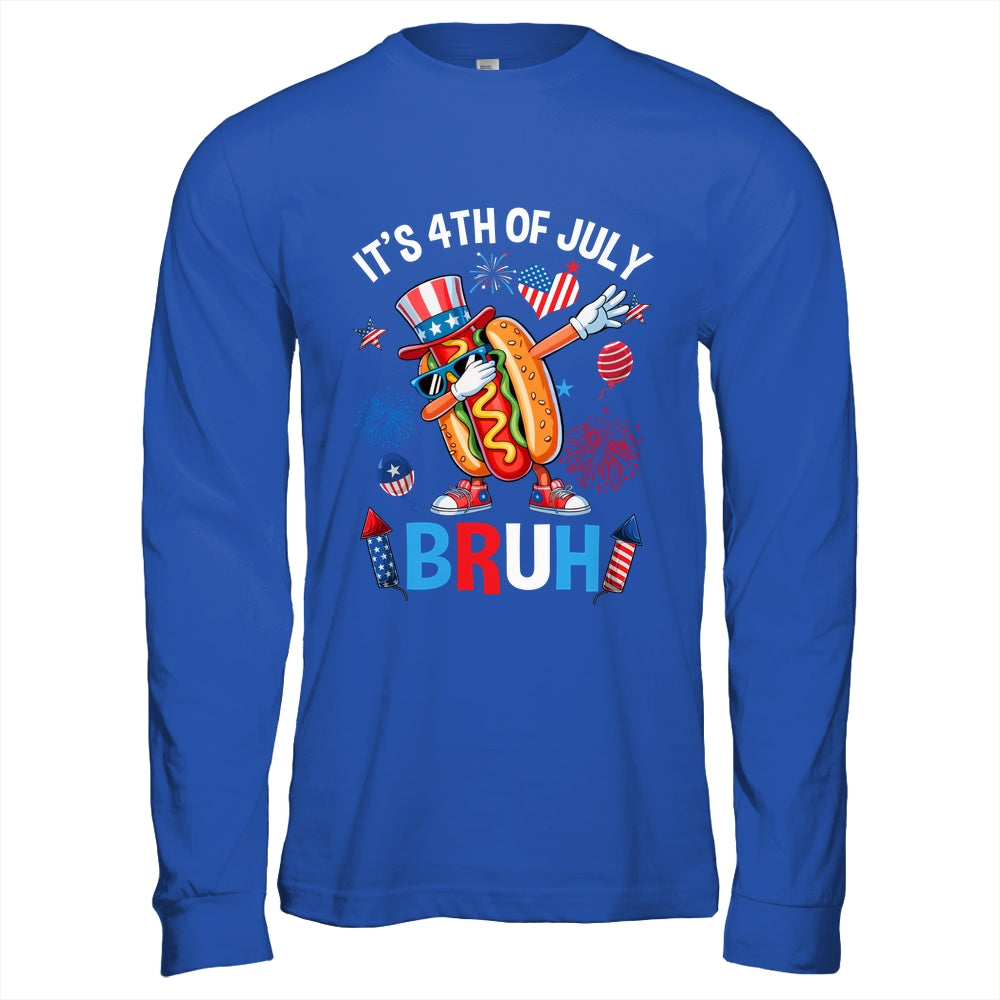 Bruh 4th Of July Boys Kids Hotdog Funny Fourth Of July Shirt & Hoodie | teecentury
