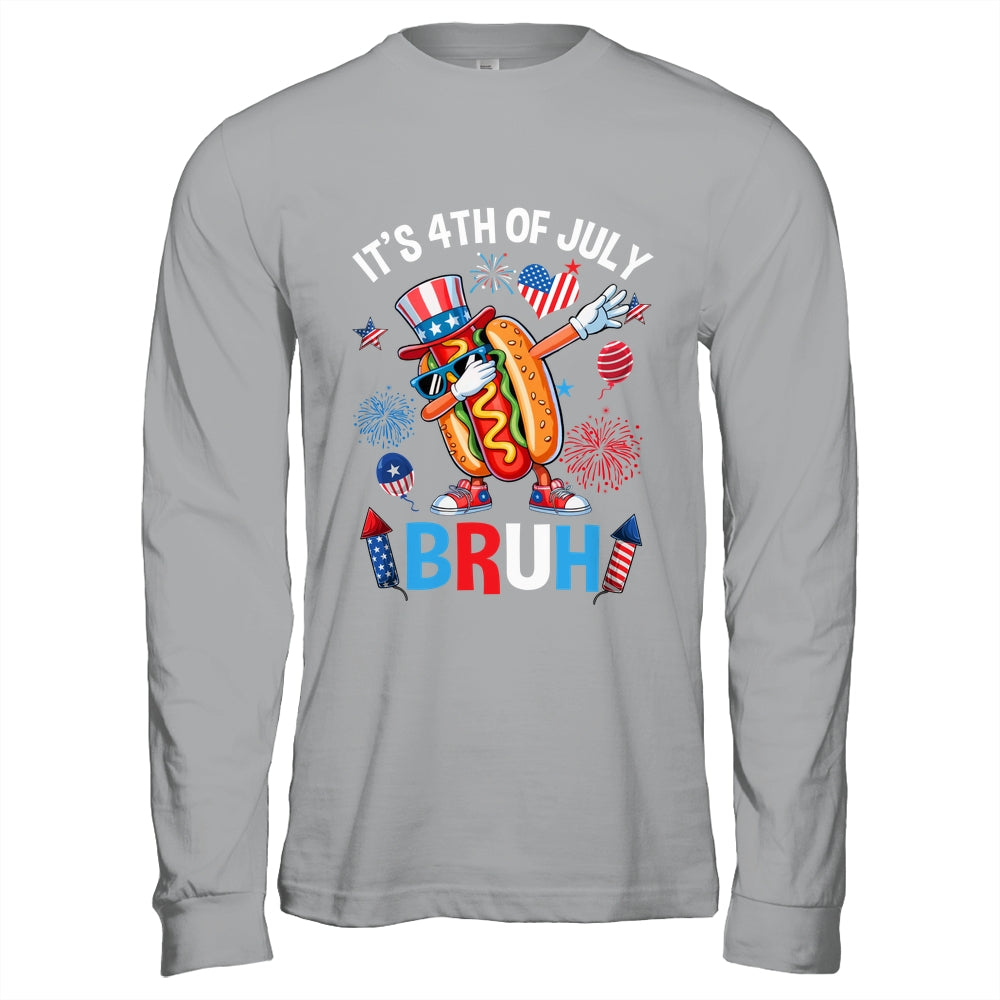 Bruh 4th Of July Boys Kids Hotdog Funny Fourth Of July Shirt & Hoodie | teecentury