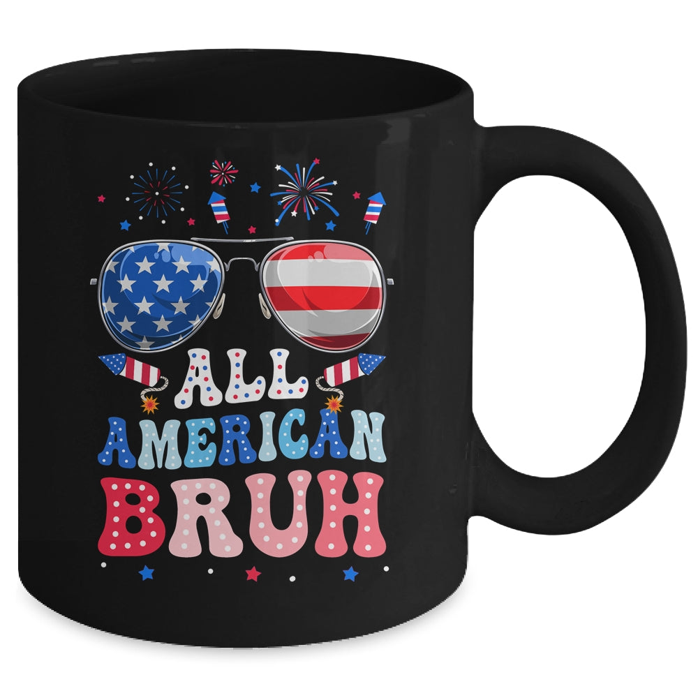 Bruh 4th Of July Patriotic Funny For Boys Girls Groovy Mug | teecentury