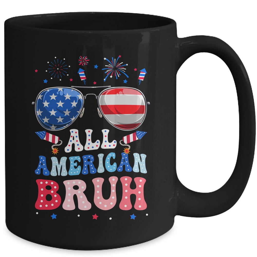 Bruh 4th Of July Patriotic Funny For Boys Girls Groovy Mug | teecentury