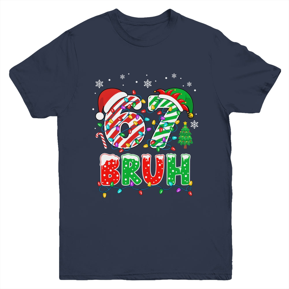 Bruh 67 Six Seven 6 7 Meme Christmas Funny Boy Girl Kids Youth Shirt | teecentury