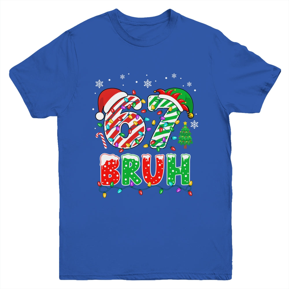 Bruh 67 Six Seven 6 7 Meme Christmas Funny Boy Girl Kids Youth Shirt | teecentury