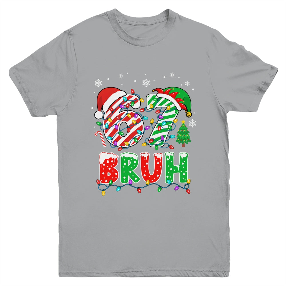 Bruh 67 Six Seven 6 7 Meme Christmas Funny Boy Girl Kids Youth Shirt | teecentury