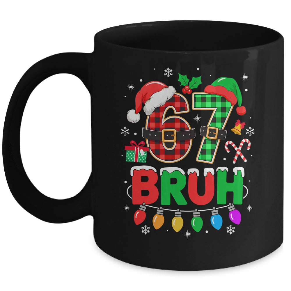 Bruh 67 Six Seven 6 7 Meme Christmas Funny Kids Boy Girl Mug | teecentury