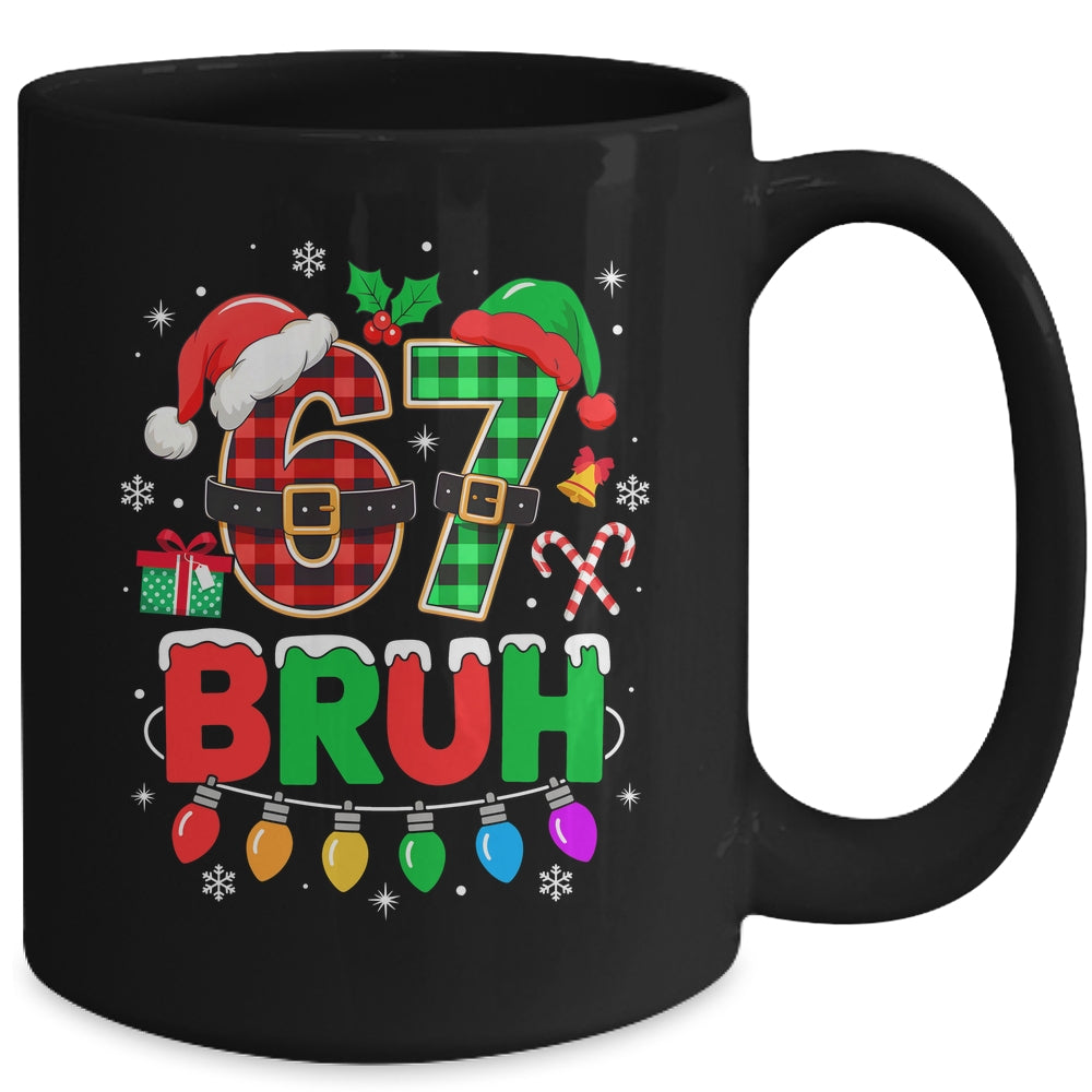 Bruh 67 Six Seven 6 7 Meme Christmas Funny Kids Boy Girl Mug | teecentury