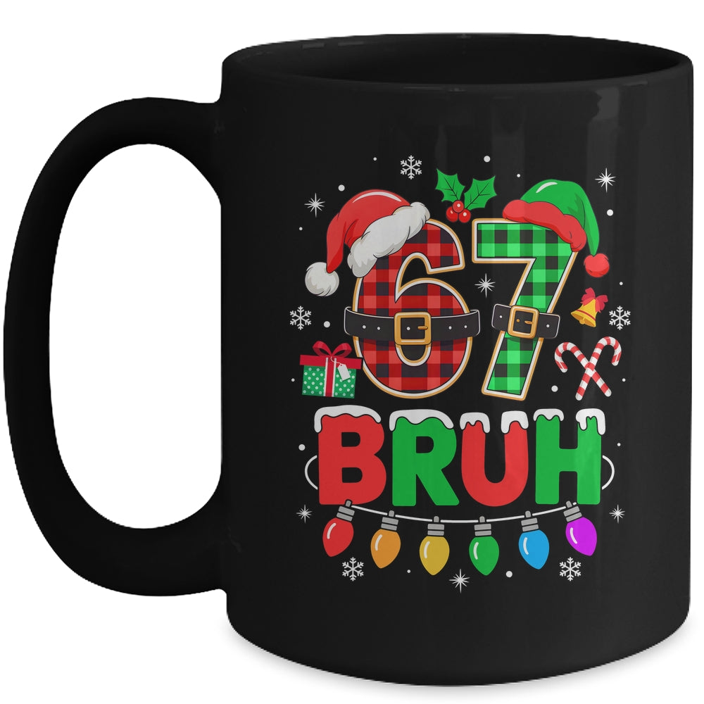 Bruh 67 Six Seven 6 7 Meme Christmas Funny Kids Boy Girl Mug | teecentury