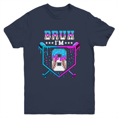 Bruh 8th Birthday Boy Baseball Ice Cream Drip 8 Years Old Boy Youth Shirt | teecentury