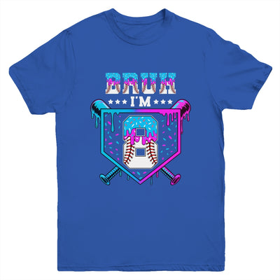 Bruh 8th Birthday Boy Baseball Ice Cream Drip 8 Years Old Boy Youth Shirt | teecentury