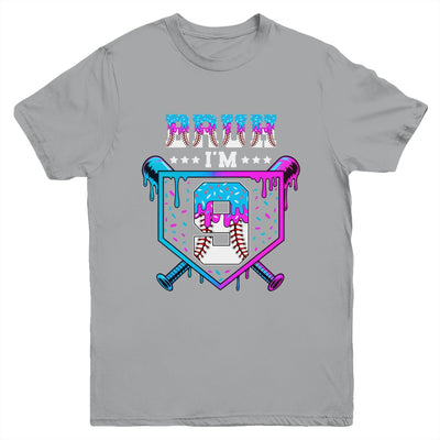 Bruh 9th Birthday Boy Baseball Ice Cream Drip 9 Years Old Boy Youth Shirt | teecentury