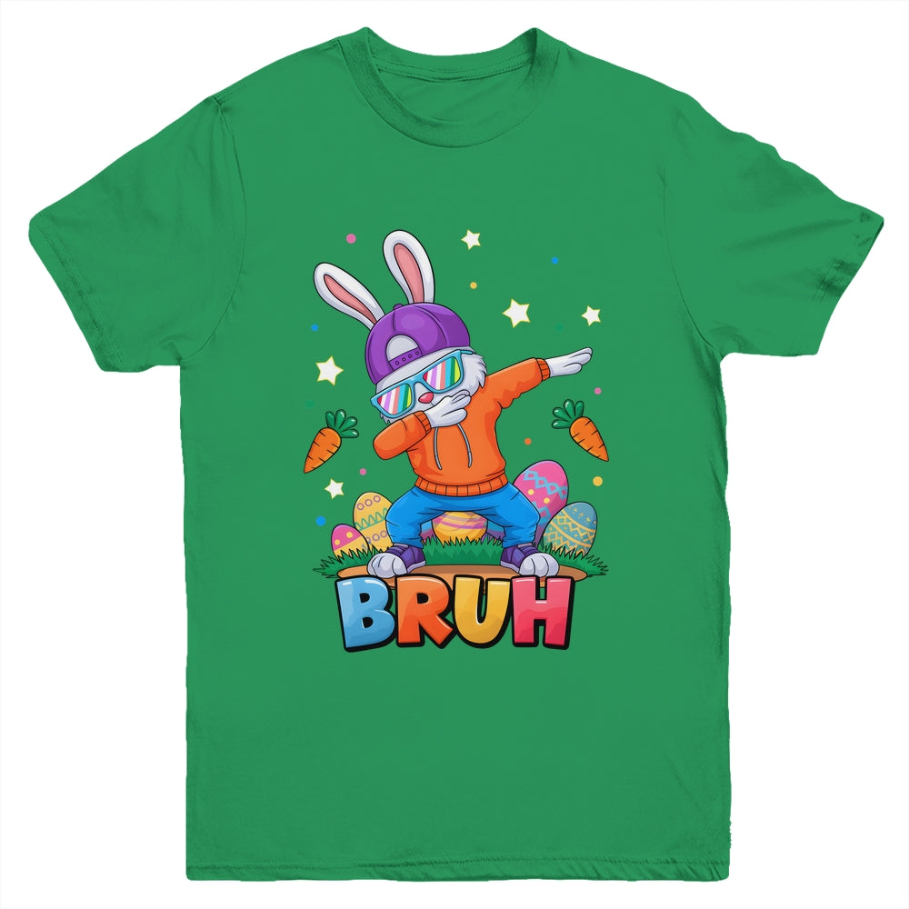 Bruh Dab Bunny Easter Funny Kids Boys Girls Mens Easter Youth Shirt | teecentury
