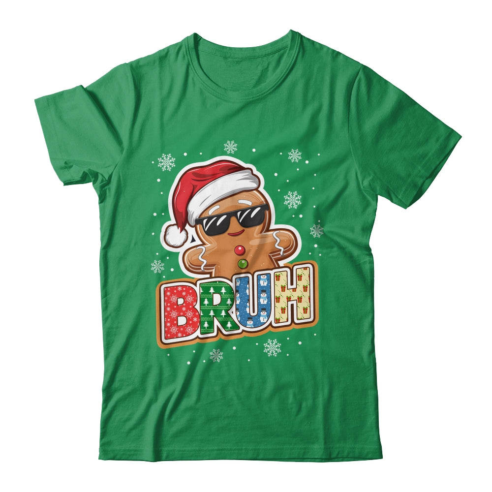 Bruh Funny Christmas Gingerbread Man Teens Boys Kids Shirt & Sweatshirt | teecentury