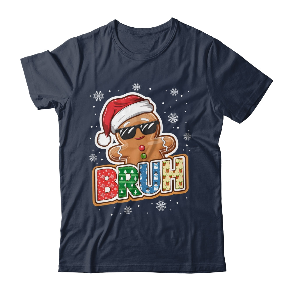 Bruh Funny Christmas Gingerbread Man Teens Boys Kids Shirt & Sweatshirt | teecentury