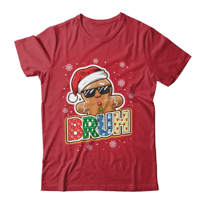 Bruh Funny Christmas Gingerbread Man Teens Boys Kids Shirt & Sweatshirt | teecentury