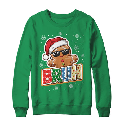 Bruh Funny Christmas Gingerbread Man Teens Boys Kids Shirt & Sweatshirt | teecentury