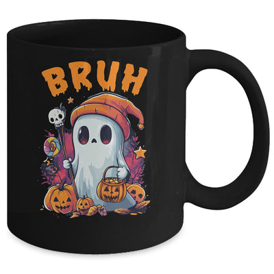 Bruh Ghost Halloween Cute Ghost Trick Or Treat Candy Kids Mug | teecentury