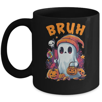 Bruh Ghost Halloween Cute Ghost Trick Or Treat Candy Kids Mug | teecentury